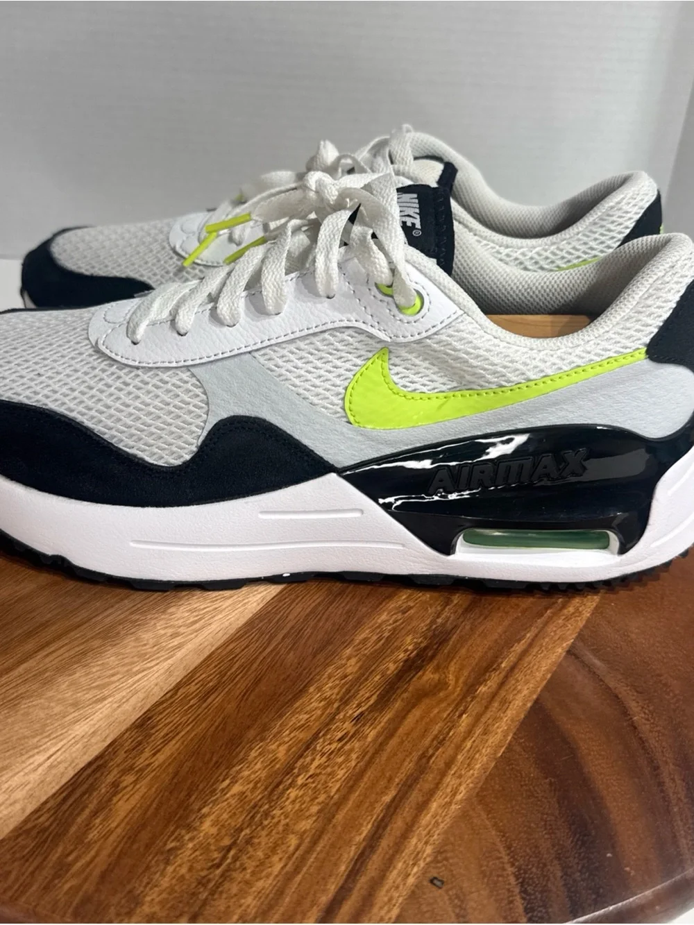 Nike Air Max SYSTM Sneakers (DM9537 100) Men’s Size 10.5 White/Black-Volt